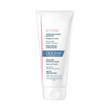 DUCRAY ICTYANE Hydrating Emollient Cream 200ml - For Dry to Very Dry Skin
