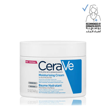 CeraVe Moisturizing Cream | 12oz (340g) & 16oz (454g) | Rich Hydration for Dry Skin