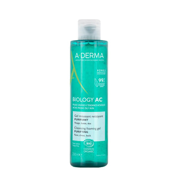 A-DERMA PHYS-AC Purifying Foaming Gel 200ml - For Oily, Acne-Prone Skin