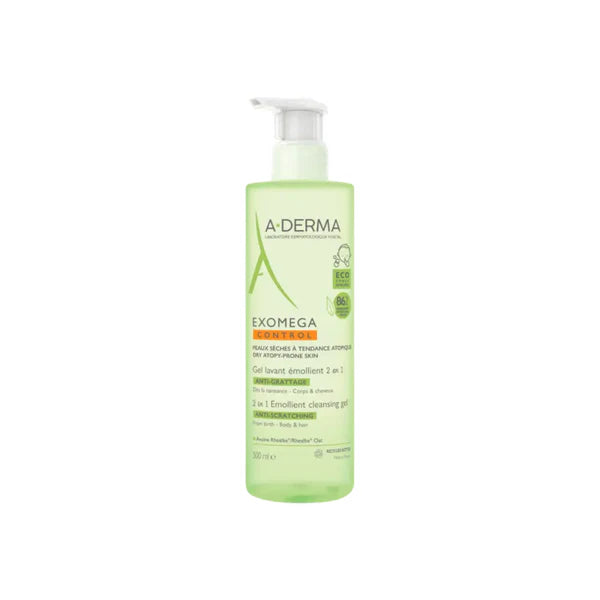 A-Derma Exomega Control 2-in-1 Cleansing Gel – 500ml - Cosmoart